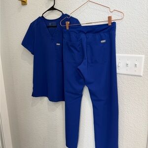 Figs Women's Royal Blue Scrub Ensemble